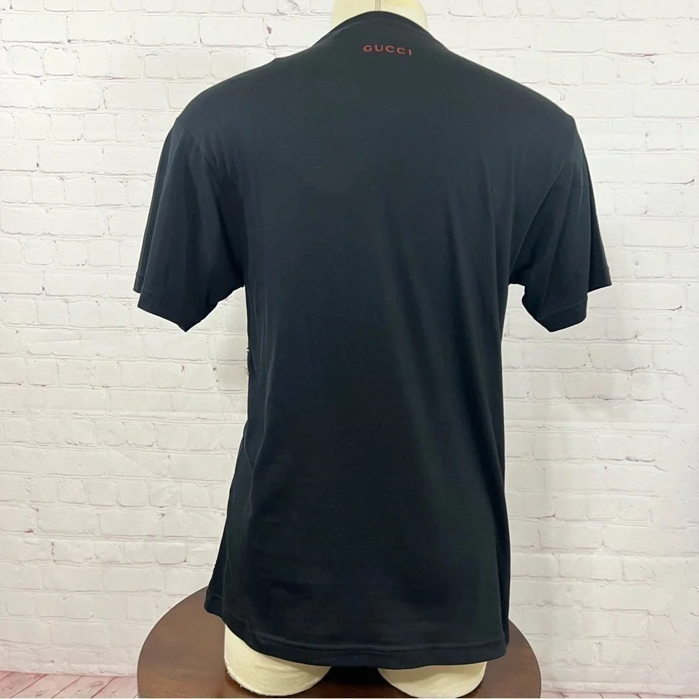 GUCCI FELINE graphic tee beautiful details of beads & Sequins in XXS fits large